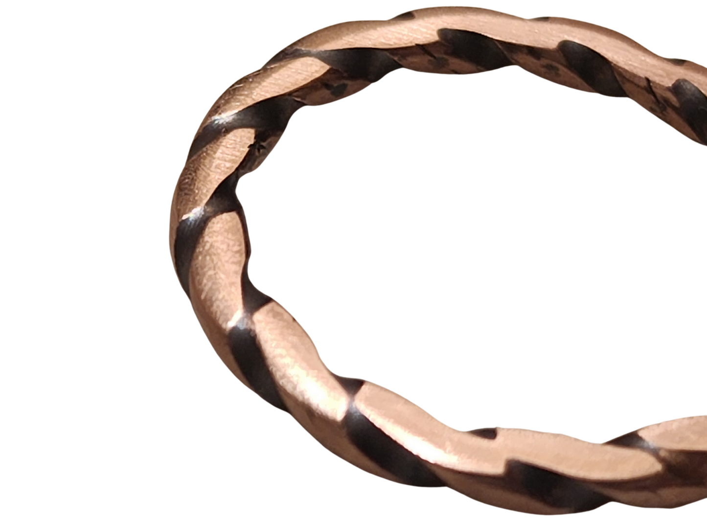 Unique Handmade Twisted 999 Copper Ring - Size 10