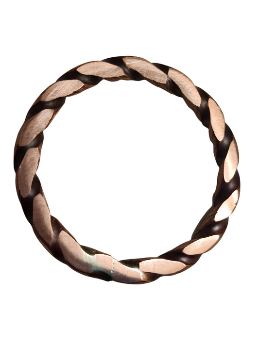 Unique Handmade Twisted 999 Copper Ring - Size 10