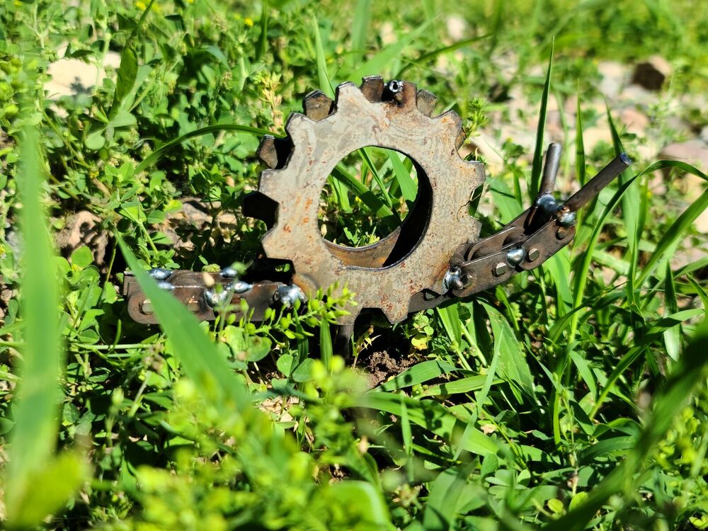 Rustic Welded Metal Snail Garden Stake - Unique Yard Art Decoration