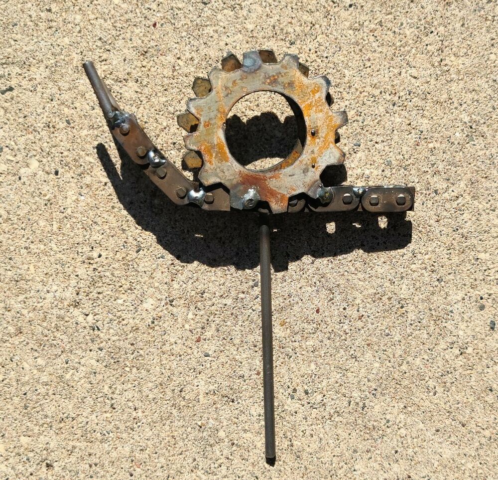 Rustic Welded Metal Snail Garden Stake - Unique Yard Art Decoration