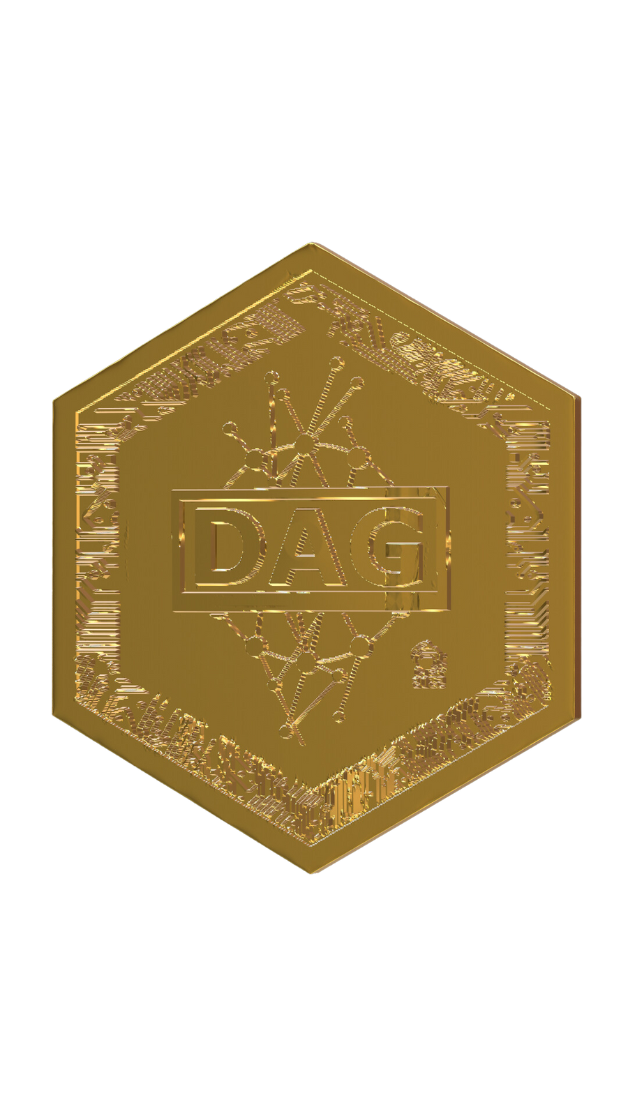 *PRE-ORDER* One Troy Ounce 999 Pure 24 KT Gold Hexagon SkwēGē & KC DAG Token - Limited Edition for Collectors