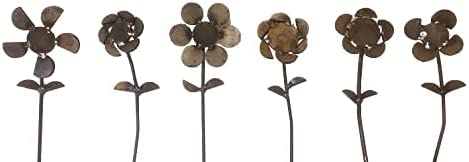 Rustic Recycled Metal Welded Flower Yard Art Garden Decoration